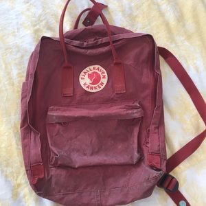 Burgundy Fjallraven Kanken Backpack